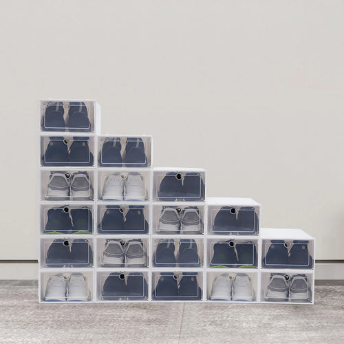 lot de 20 boîtes à chaussures organisateurs empilables et pliables