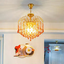 lustre suspendu rétro en verre marron élégant et moderne