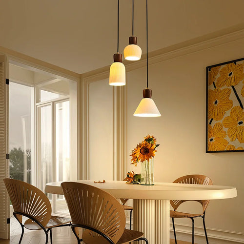 iwhd suspension led en noyer céramique style nordique japonais