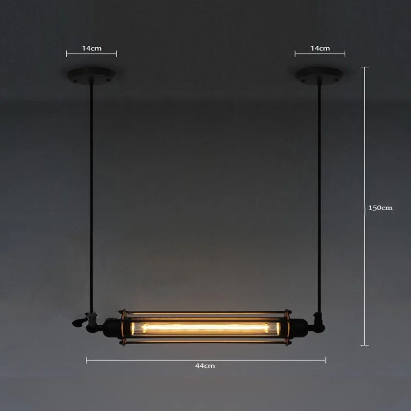 lampe suspendue rétro industrielle pour loft café restaurant réglable - vue 4 sur 7