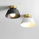 plafonnier led rétro en fer avec abat-jour rond