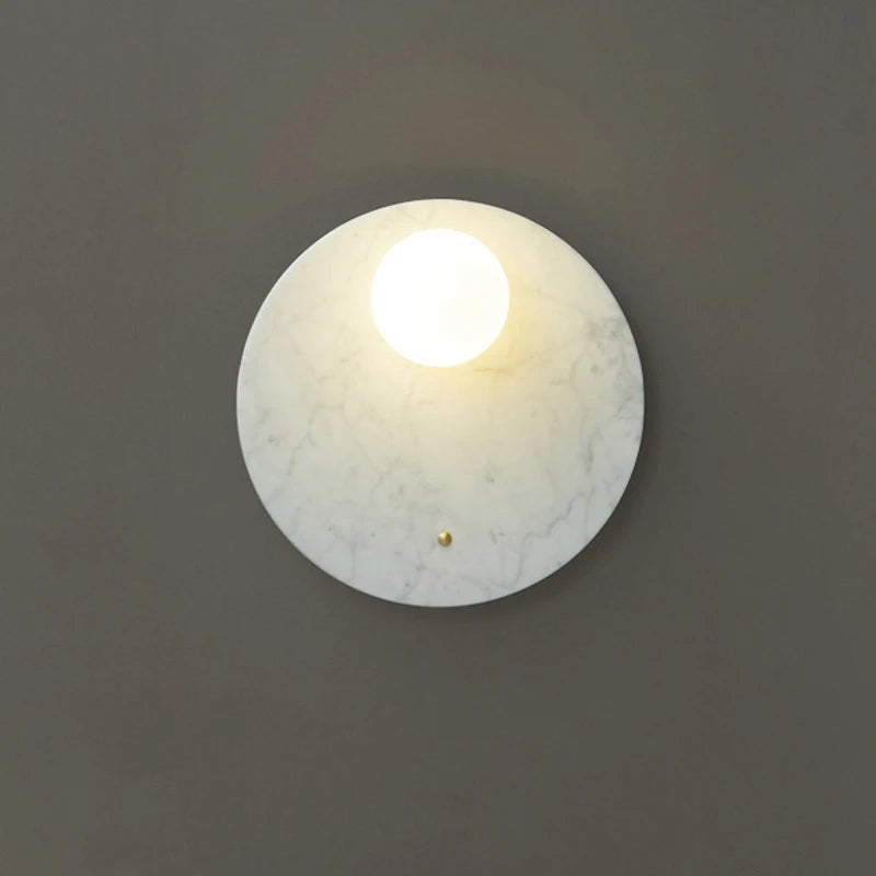 applique led marbre vert décor intérieur salon table chevet couloir nordique - vue 6 sur 8
