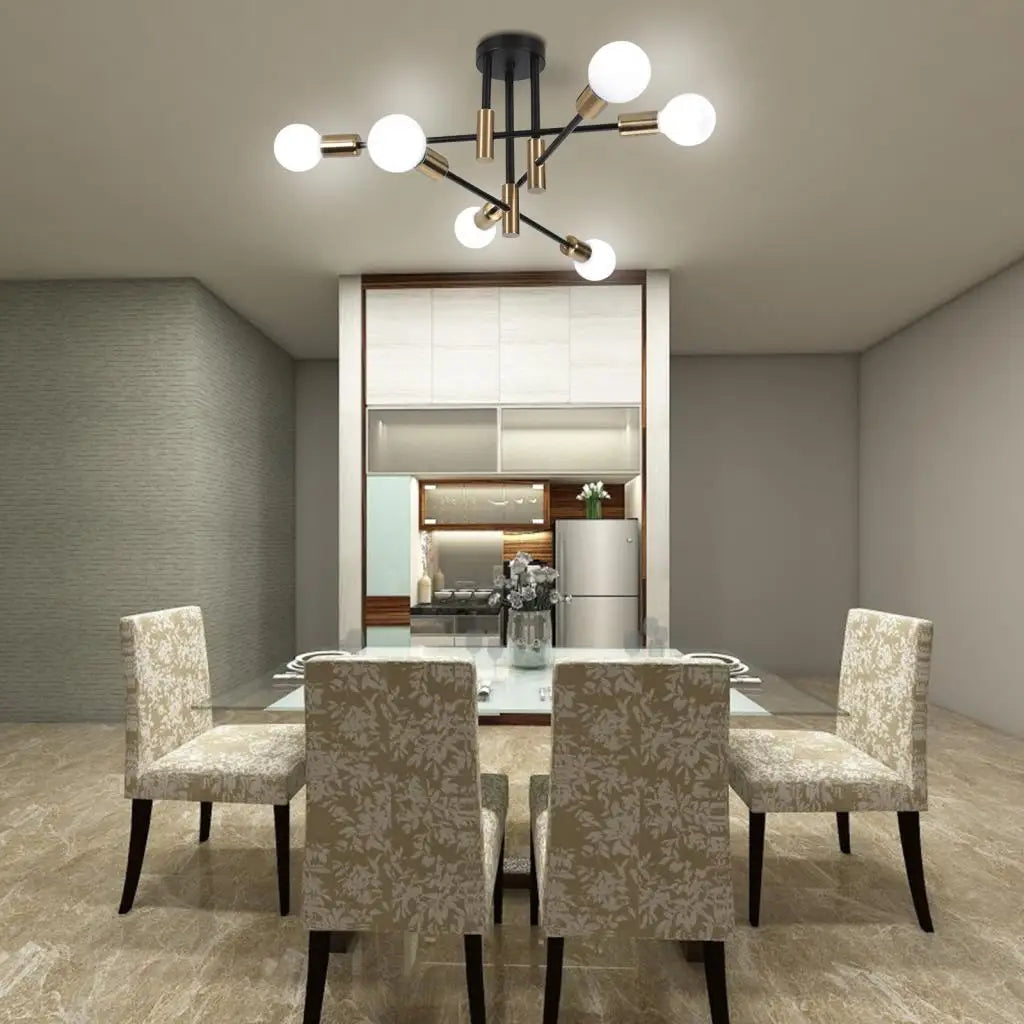 lustre rétro led en fer forgé décoration moderne luminaire - vue 11 sur 19