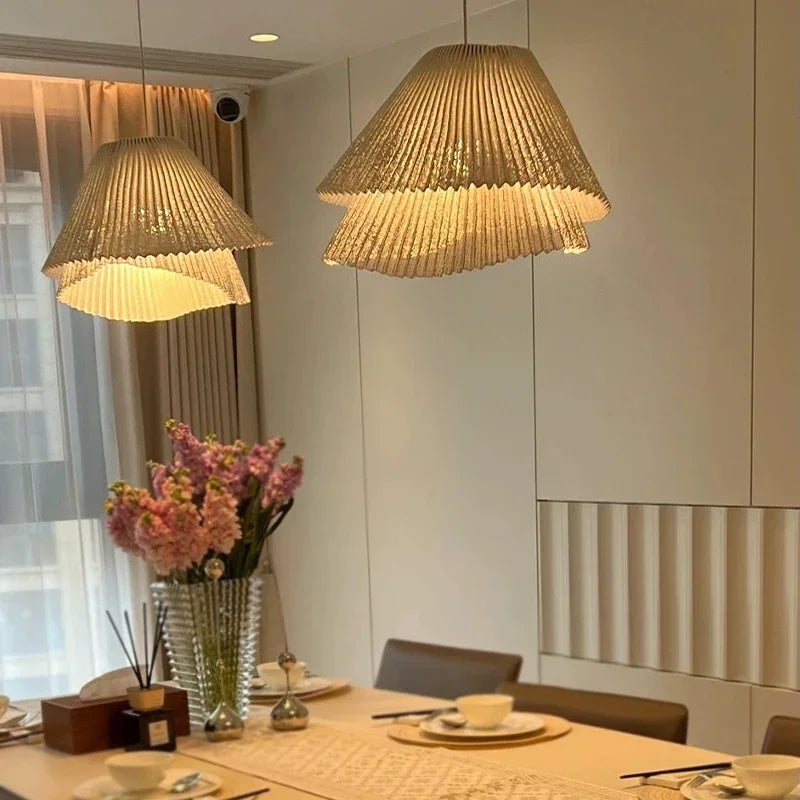 Nordique Wabi Sabi suspension LED lumières pour salon Restaurant Lustre salle à manger chambre Loft suspension lampe Lustre Luminaire - vue 5 sur 7