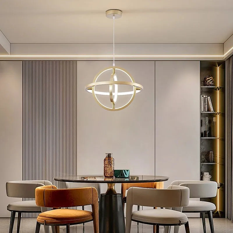 Rotatif LED moderne suspension accessoires pour la maison pour Restaurant chambre porche barre lumière lampe de luxe pliable lustre - vue 6 sur 11