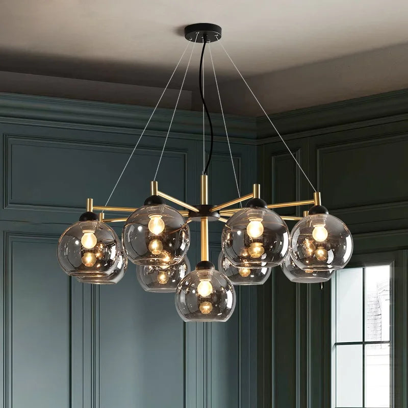Lustre design Moderne à boule en verre home