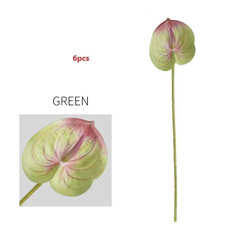 feuilles d'anthurium artificielles pour décoration florale et jardin
