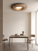 plafonnier led design rétro moderne en bois grand lustre