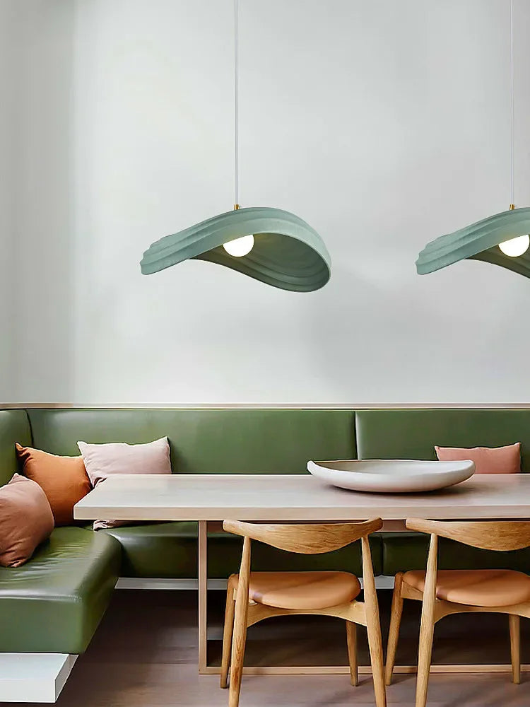 Nordic Minimalist Wabi Sabi Cream Style LED Dining Room Cafe Pendant Light Restaurant Bar Loft Home Decor Lamp Stairs Chandelier - vue 5 sur 19