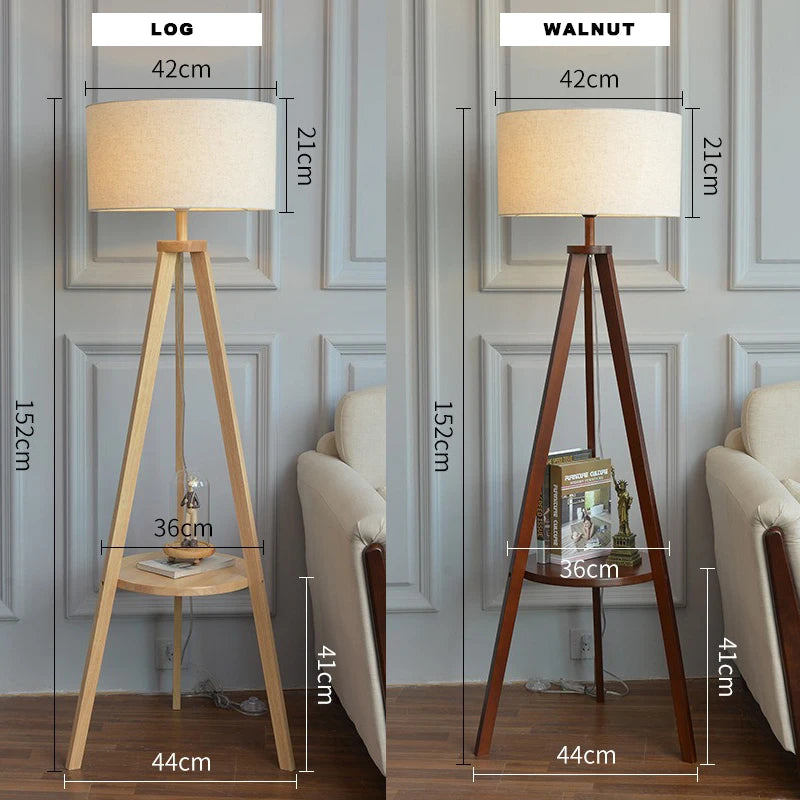 Lampadaire en bois moderne lampe sur pied nordique Art déco lampadaires pour salon LED canapé lampadaires café support décoratif
