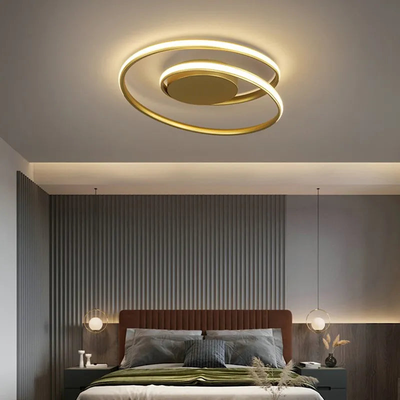 lustre led blanc noir surface montée déco - vue 6 sur 14
