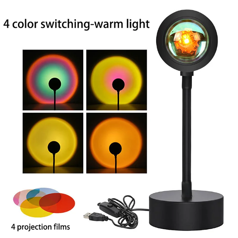 lampe led coucher de soleil veilleuse projecteur ambiance festive - vue 6 sur 9