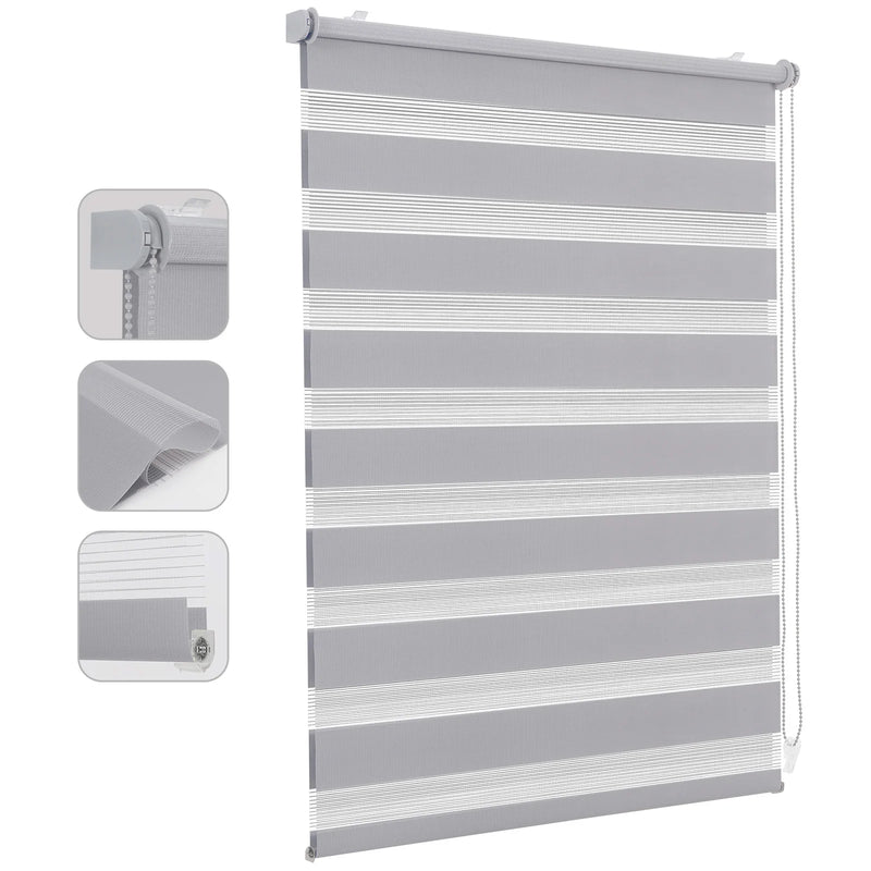 Store enrouleur double occultant sans percage pour fenetre