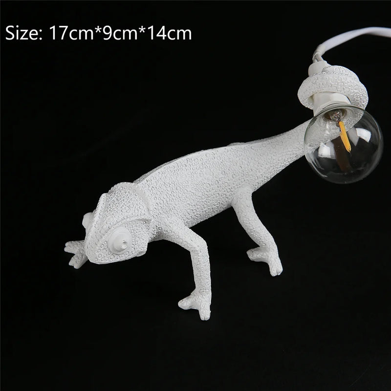 veilleuse lézard nordique lampe décorative moderne en résine