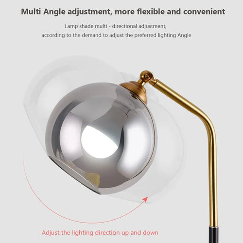 Lampe LED sur pied en verre au design nordique moderne