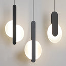 Lustre LED suspendu noir acrylique