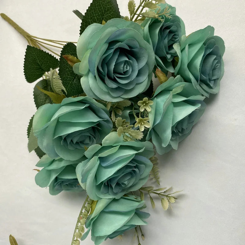 bouquets de roses artificielles pour décoration intérieure et extérieure - vue 11 sur 17