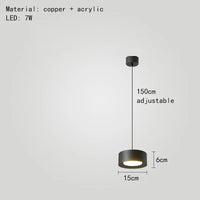 lustres led de chevet en laiton gradation 3 couleurs