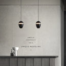 Suspension LED design intérieur de couleur cuivrée