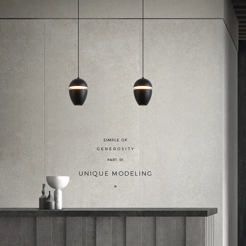 Suspension LED design intérieur de couleur cuivrée