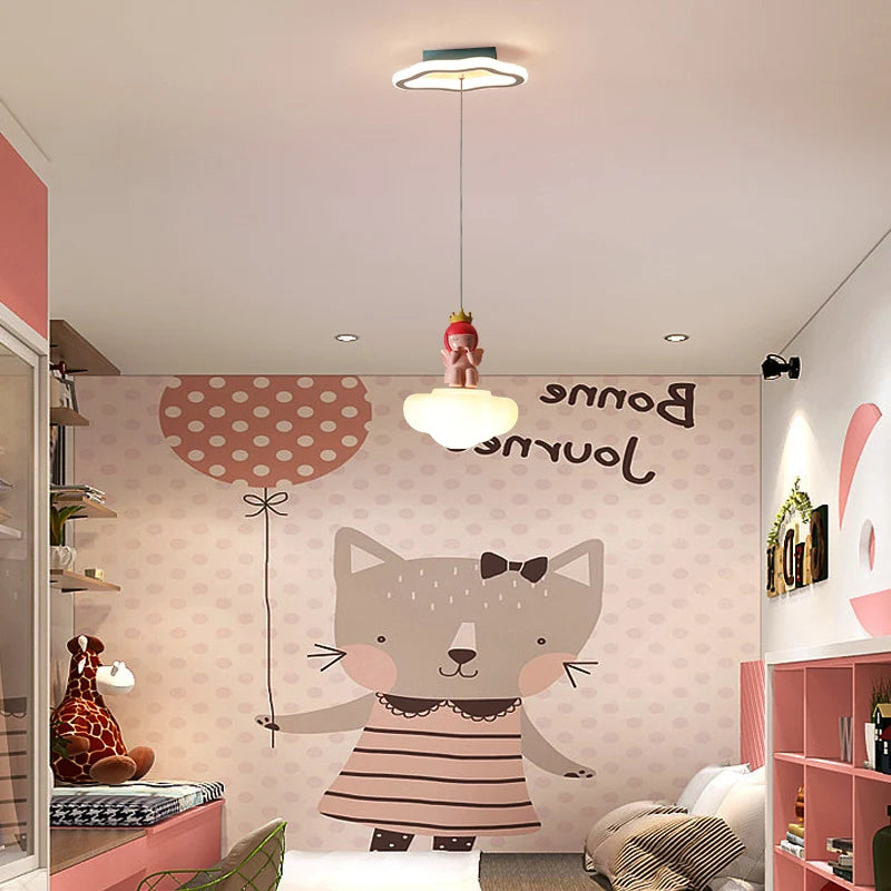 lustre led créatif trois têtes pour enfants - vue 7 sur 14