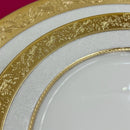 Assiette porcelaine style palais relief steak décor européen
