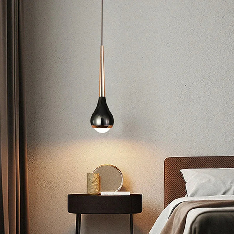 Lamp Minimalist Design Modern Pendant Light, LED Pendant Lighting For Bedroom Living Room Bathroom, Restaurant Single Hanging - vue 5 sur 7