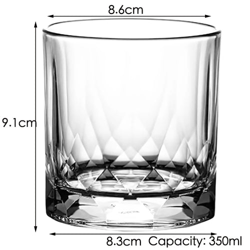 Verres whisky résistants style texturé pour cocktails