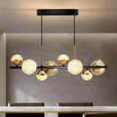 lustre moderne en verre led pour décoration intérieure