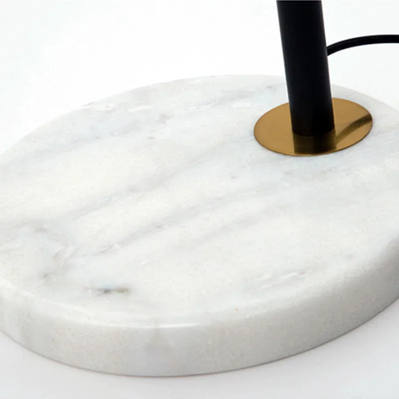 lampadaire doré et noir en métal et verre pour intérieur - vue 7 sur 9