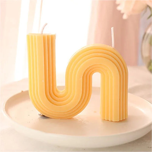 bougies parfumées géométriques en forme de u pour décoration intérieure