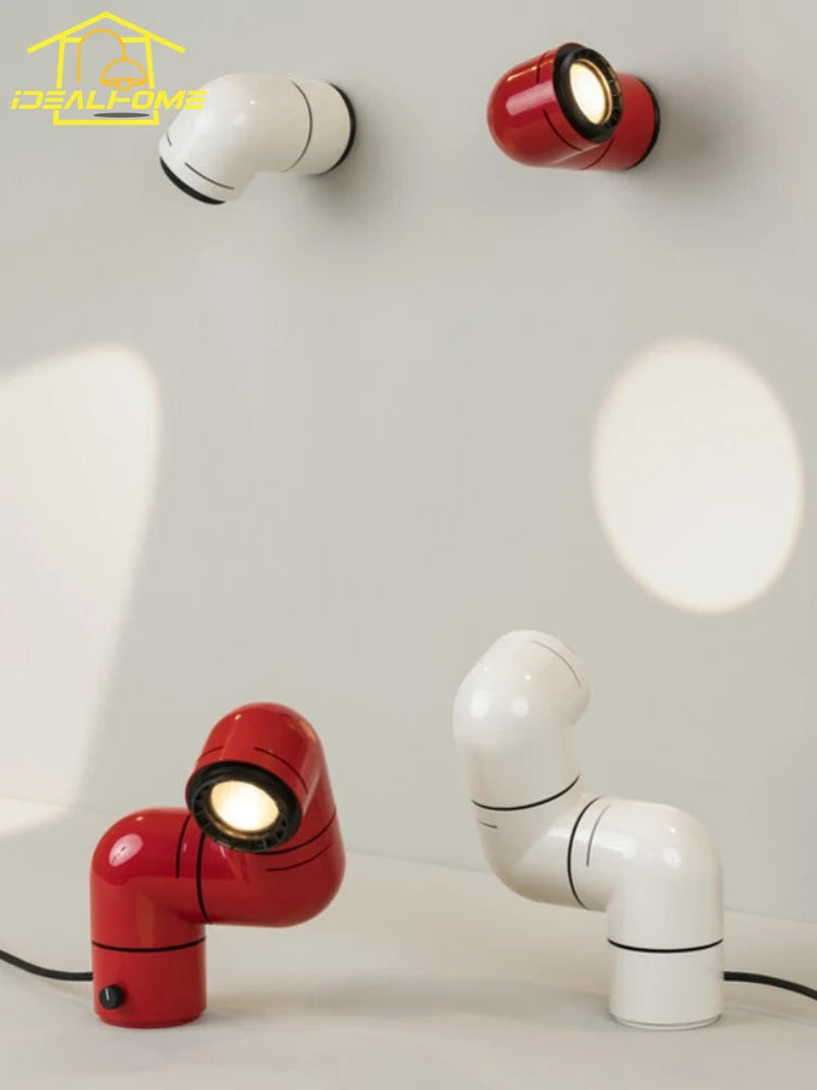 lampe à poser led médiévale design pipe à eau moderne - vue 4 sur 7