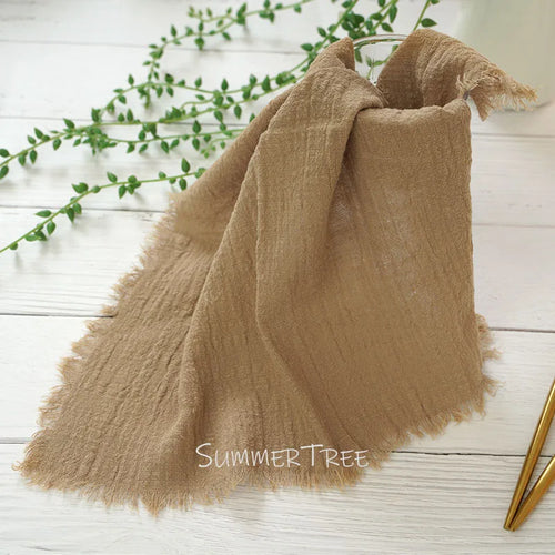 Serviette de table gaze coton rustique lot 12
