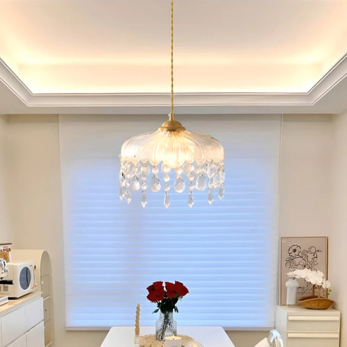 suspension en verre moderne design rétro pour décoration intérieure luxe