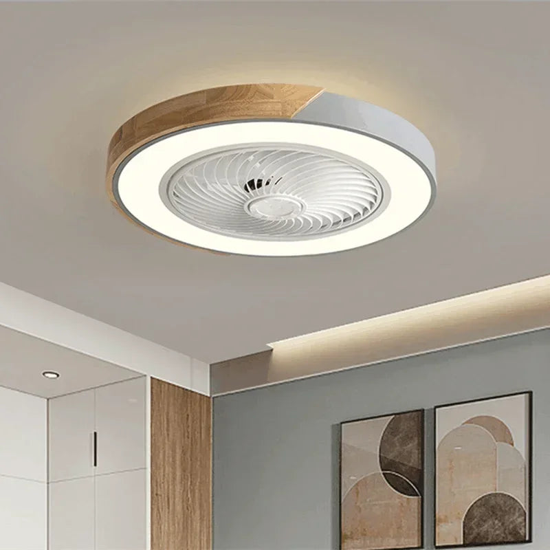 ventilateur de plafond moderne avec lumière télécommandé design élégant - vue 5 sur 10