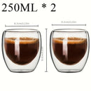 Tasses verre double paroi isolantes expresso thé artisanales