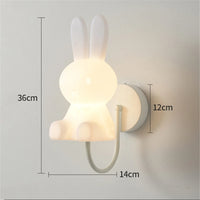applique led murale pour enfants avec dessin de lapin