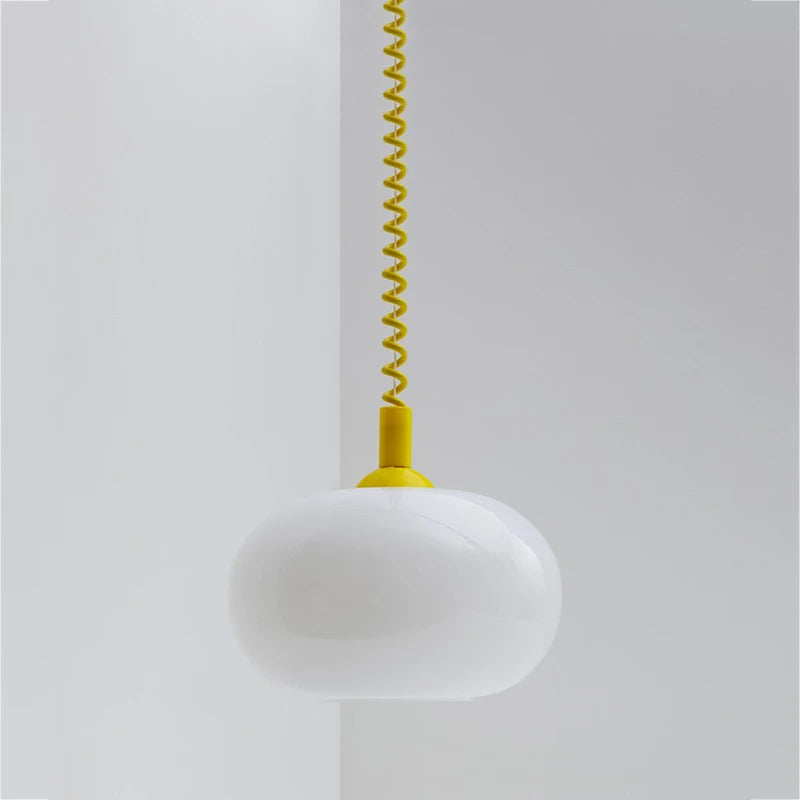Lustres en verre Bauhaus lampes suspendues nordiques chambre à coucher en plus du salon salle à manger Restaurant lampe suspendue de couleur moderne - vue 3 sur 10