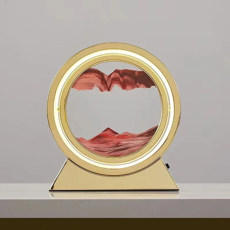 lampe de table créative avec sable mouvant 3D décoratif - vue 8 sur 24