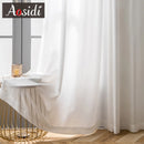 Voilage tulle froissé léger pour salon et chambre