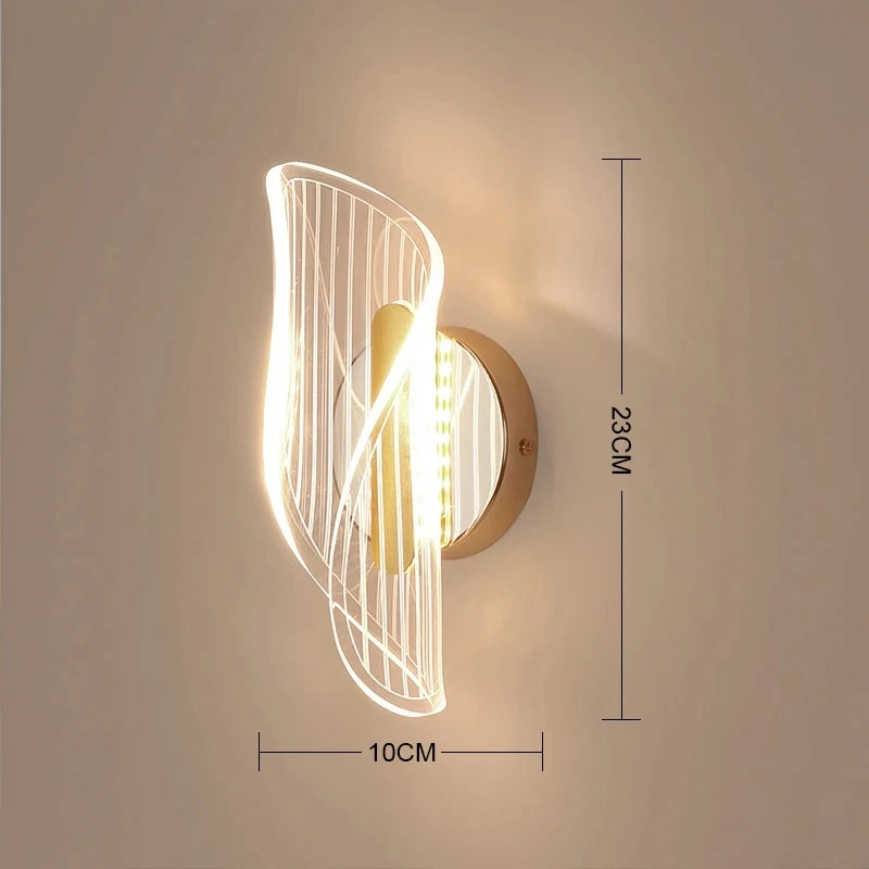 luxe acrylique applique murale led appliques murales - vue 6 sur 9