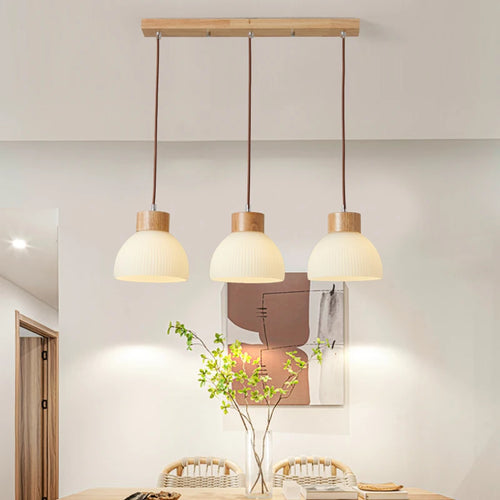 suspension moderne abat-jour en verre pour cuisine îlot