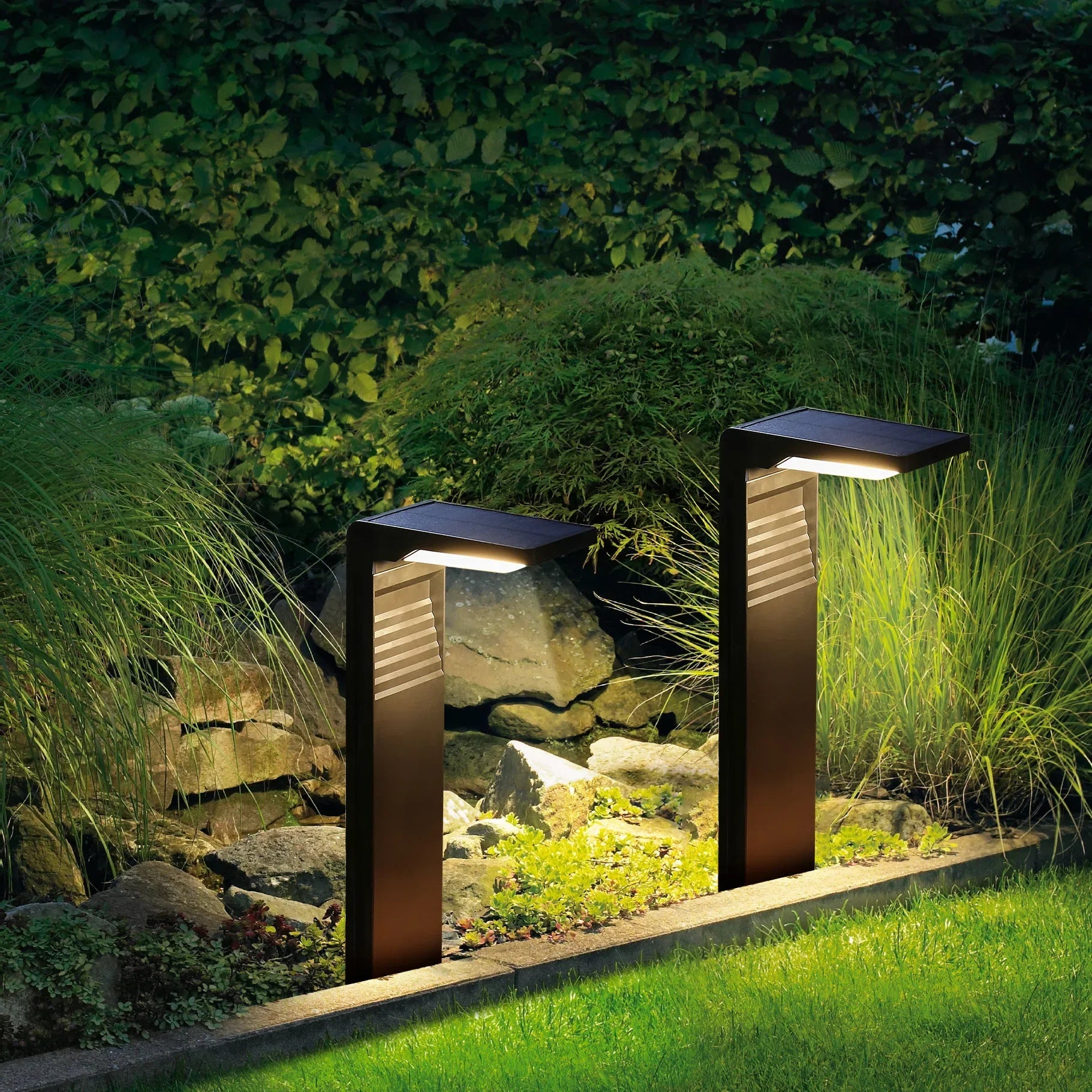 lampe solaire de jardin led étanche pour allée - vue 3 sur 8