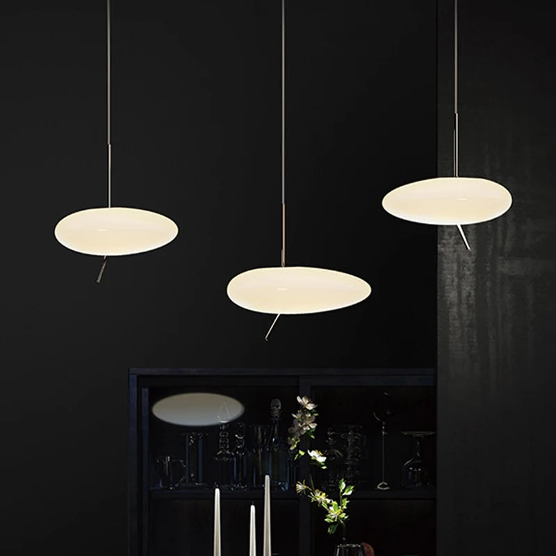 lampe led nordique suspendue avec interrupteur tactile et galets de verre