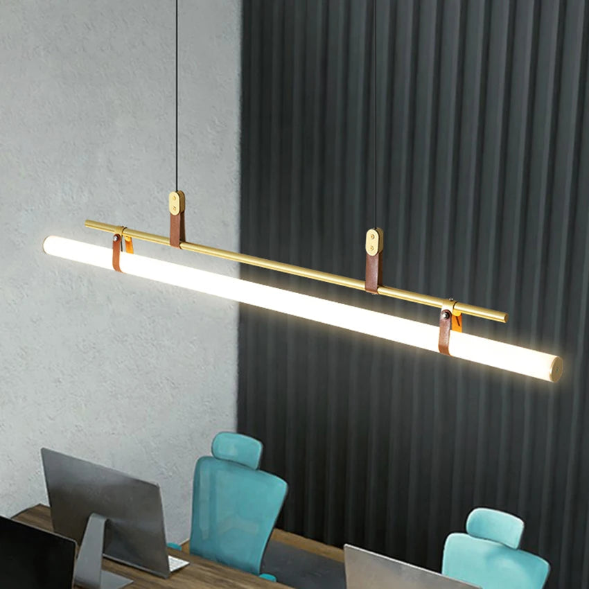 suspension led longue bande style tube design moderne sandyha - vue 3 sur 10