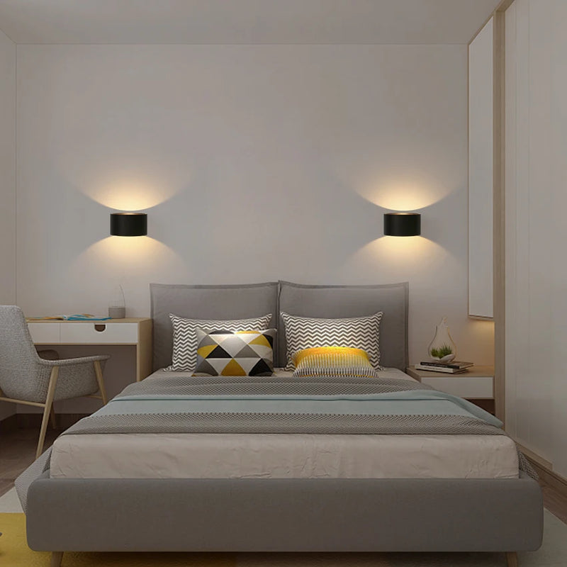 led applique murale rond aluminium ac90-260v