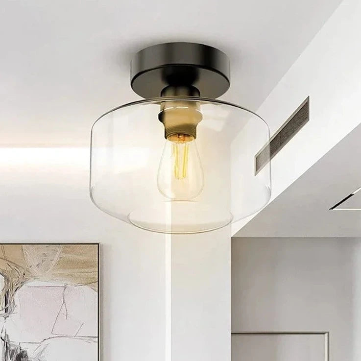 plafonnier led nordique moderne en verre pour décoration maison - vue 2 sur 9