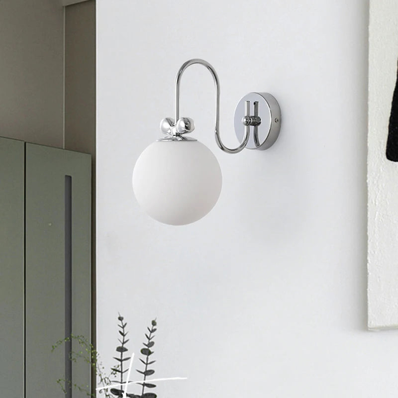 applique murale bauhaus bowknot verre led chrome blanc - vue 3 sur 7