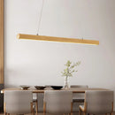 lampe de suspension ronde en bois massif nordique avec led