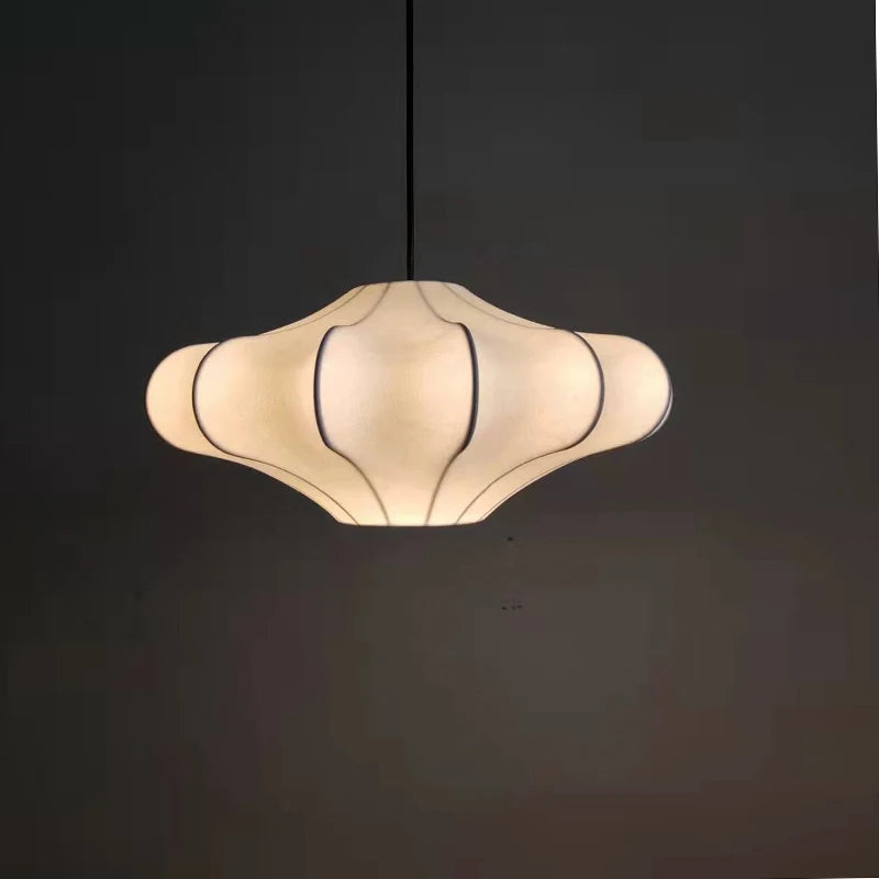 Lampe en soie minimaliste nordique Restaurant lampes suspendues de luxe décor à la maison lustres pour salle à manger chambre Suspension Luminaire